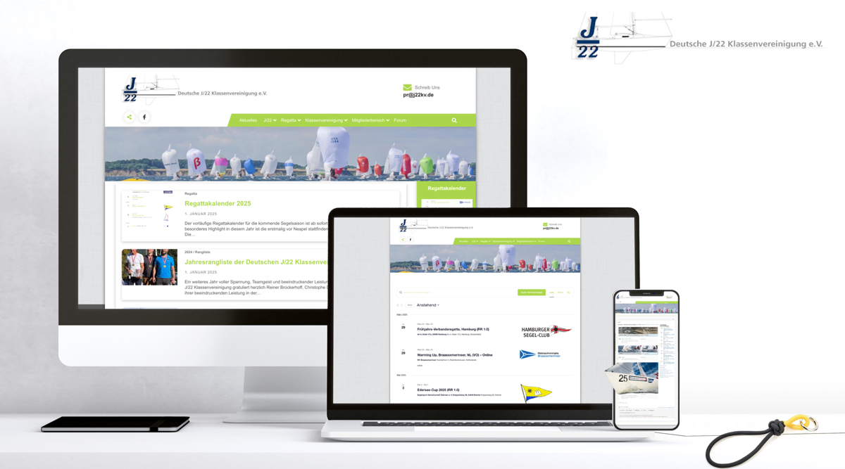 Webauftritt der Deutschen J/22 Klassenvereinigung e.V.